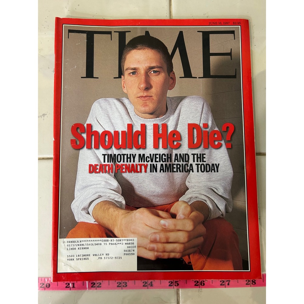 Vintage Time Magazine June 16 1997 Timothy McVeigh Death Penalty Marlboro Ad